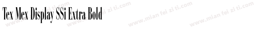 Tex Mex Display SSi Extra Bold字体转换